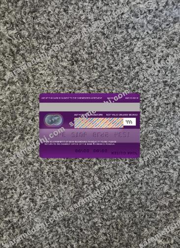 Angola Bank Economio mastercard photolook back